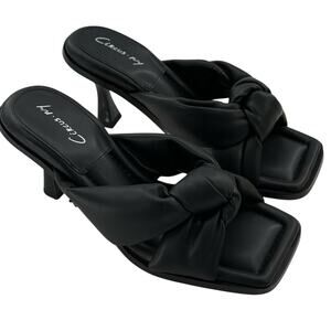 New W/Box Circus NY Sam Edelman Sim Square Toe Heeled Dressy Sandal Black Size 7